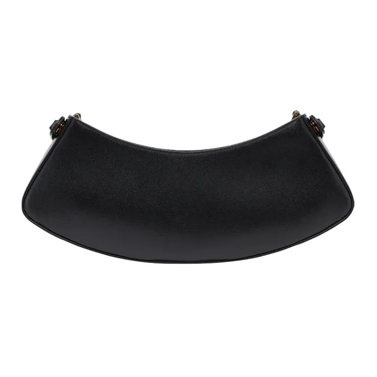 FENDI O'Lock Swing Cow Leather Shoulder Bag, Handbag, Shoulder Bag Women's Black-3