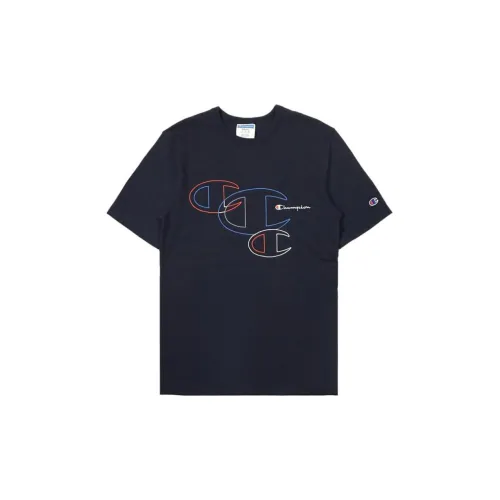 Champion T-Shirts Unisex Navy Blue