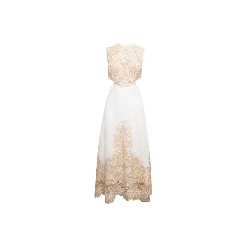 Zimmermann FW22 Sleeveless Dress Women's White-0