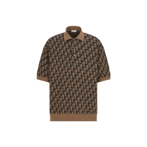 Travis Scott DIOR Quarterly New Products Polo Shirts Men Beige