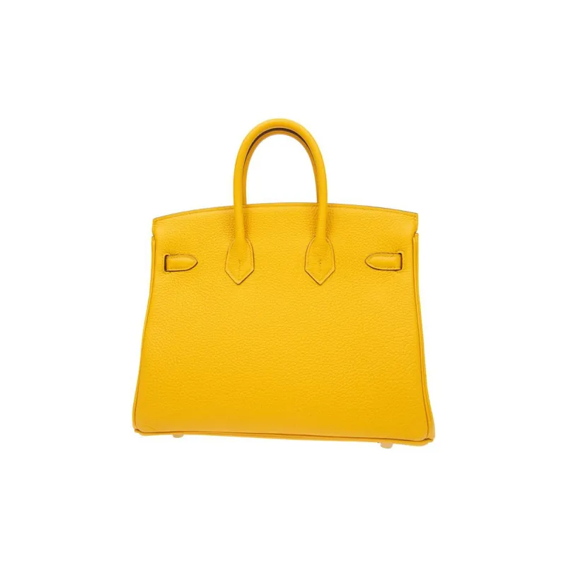 HERMES Birkin Cow Leather Birkin Bag Handbags Regular Women's Amber Yellow-1