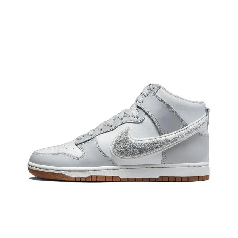 Nike Dunk High University Chenille Swoosh Light Smoke Grey-0