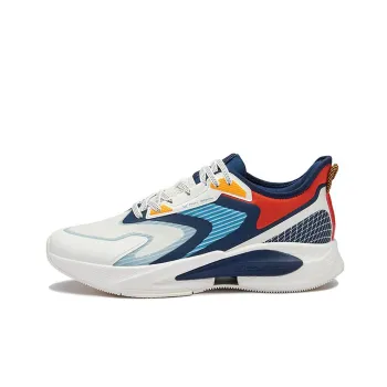 361° Slip Resistant, Abrasion Resistant, Breathable, Lightweight Low Top Running Shoes Men's White Blue Red