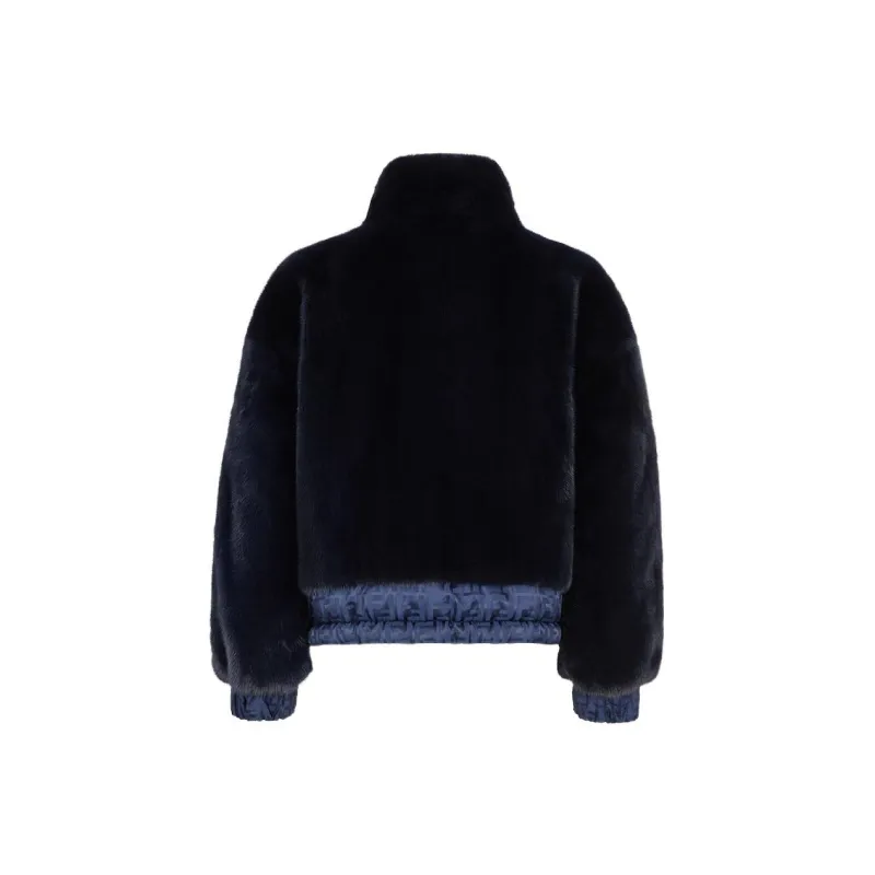 FENDI Reversible Cropped Drawstring Hem Jacket-2