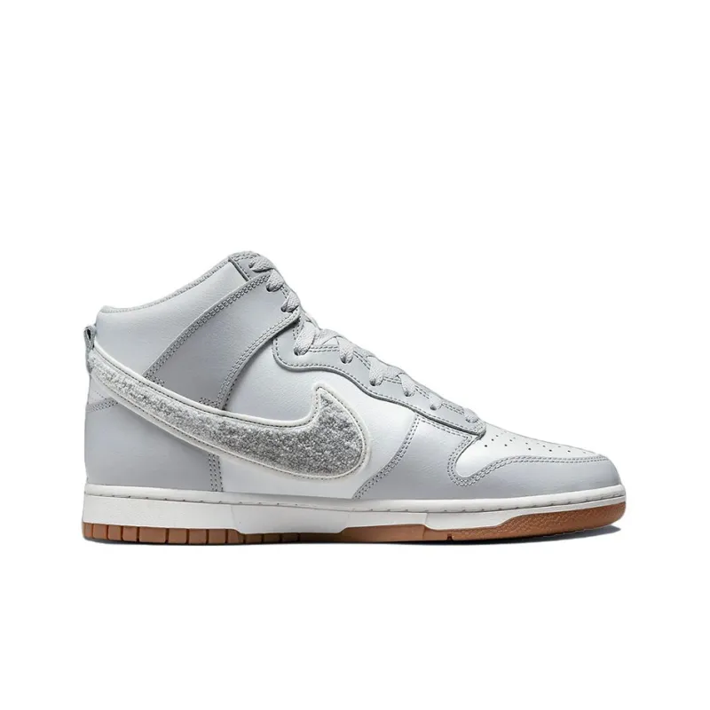 Nike Dunk High University Chenille Swoosh Light Smoke Grey-1