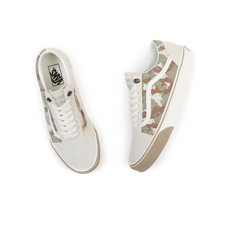 Vans Old Skool Low Top Casual Skate Shoes Unisex Brown Camouflage 'Cream Brown'-3