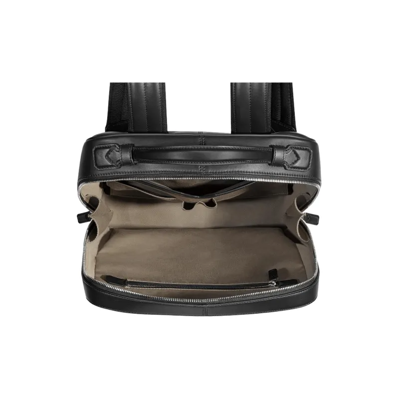 MONTBLANC Meisterstuck Full Grain Cow Leather Backpack Medium Size Men's Black-2