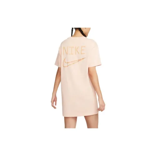 Nike Short-Sleeved Dresses Women's Translucent Pink