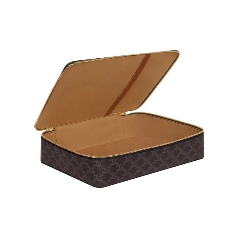 CELINE Leather Shirt Storage Bag Men's Tawny-2