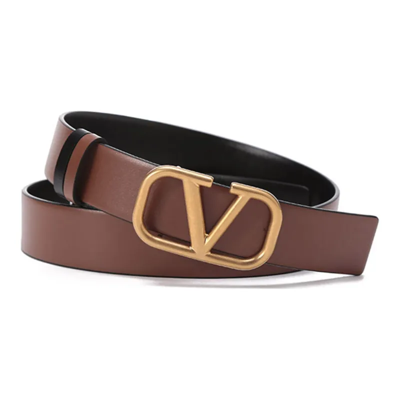 Valentino Leather Belts Women's Brown Black-3