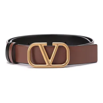Valentino Leather Belts Women's Brown Black