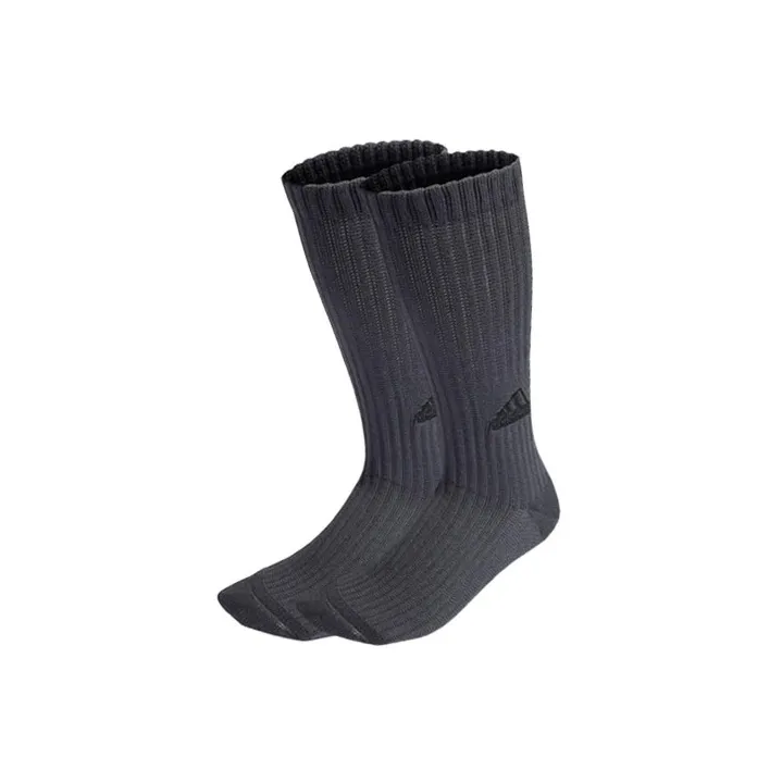 Adidas Mid Calf Socks Unisex 1 Pack Charcoal Black-0