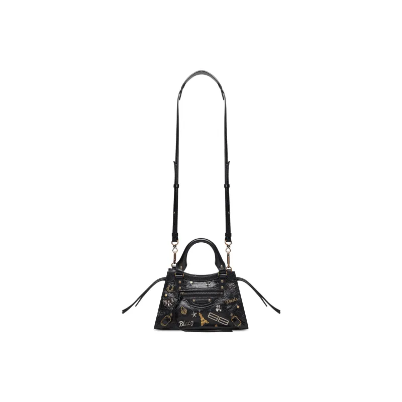 Balenciaga Neo Classic Sheepskin Shoulder Bag Crossbody Bag Handbags Mini Women's Black-5