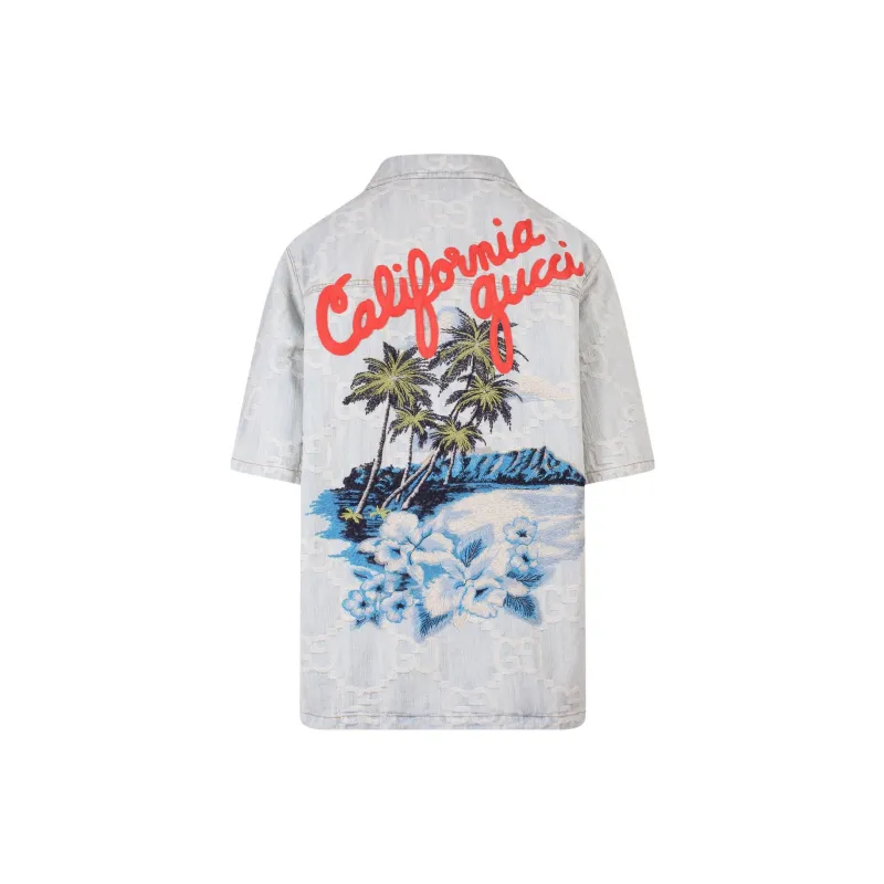GUCCI Shirts Women's Blue-1