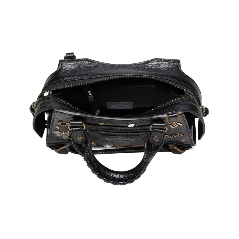 Balenciaga Neo Classic Sheepskin Shoulder Bag Crossbody Bag Handbags Mini Women's Black-4