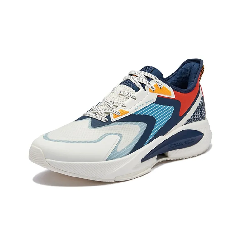 361° Slip Resistant, Abrasion Resistant, Breathable, Lightweight Low Top Running Shoes Men's White Blue Red-2