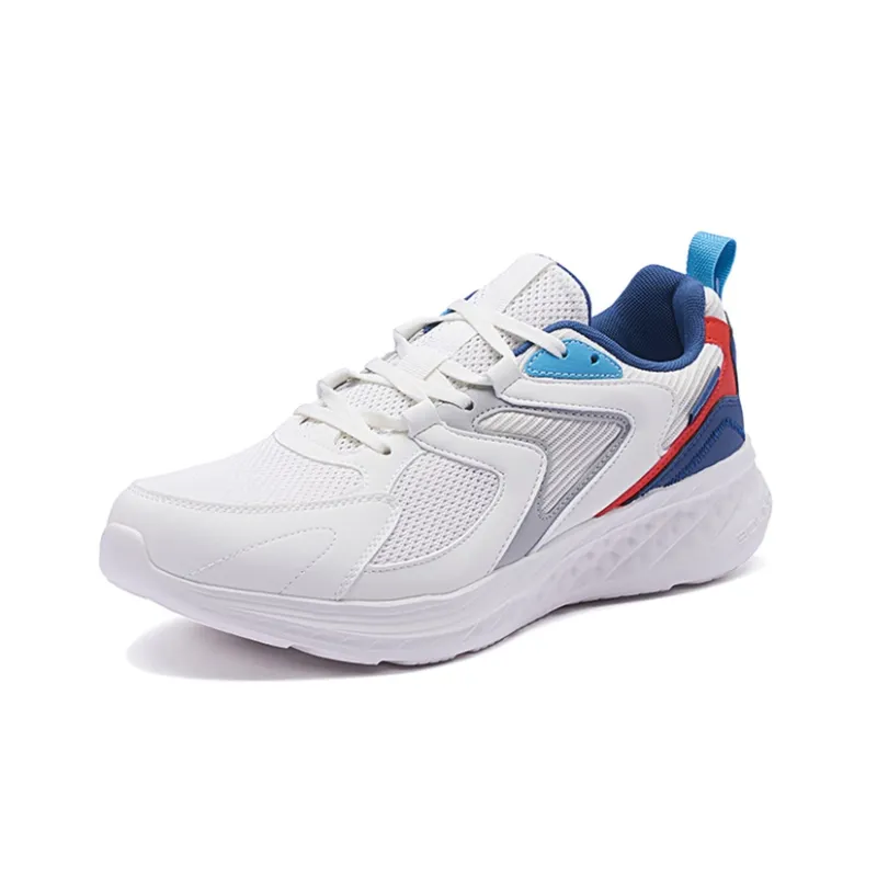361° Cushioning, Wear Resistant Low Top Running Shoes Men's White Blue-2