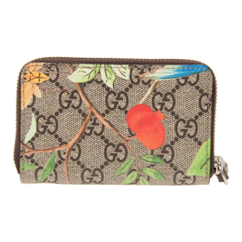GUCCI Leather Coin Purses Wallets Regular Women's Brown/Multicolor-2