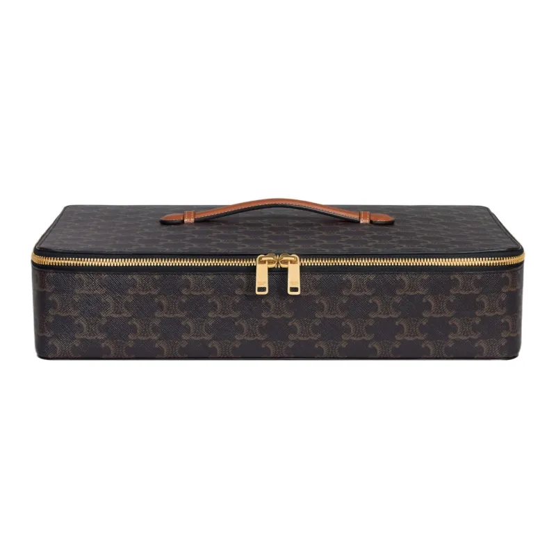 CELINE Leather Shirt Storage Bag Men's Tawny-0