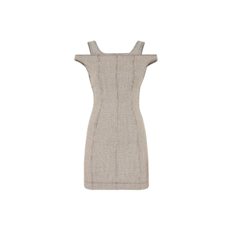 FENDI Sleeveless Dress Women's Beige-1