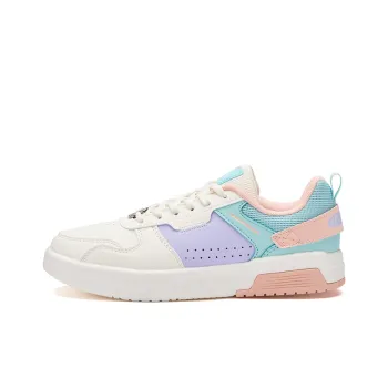 361° Aurora Breathable Abrasion Resistant Slip Resistant Low Top Skateboard Shoes Women's White Cyan Pink