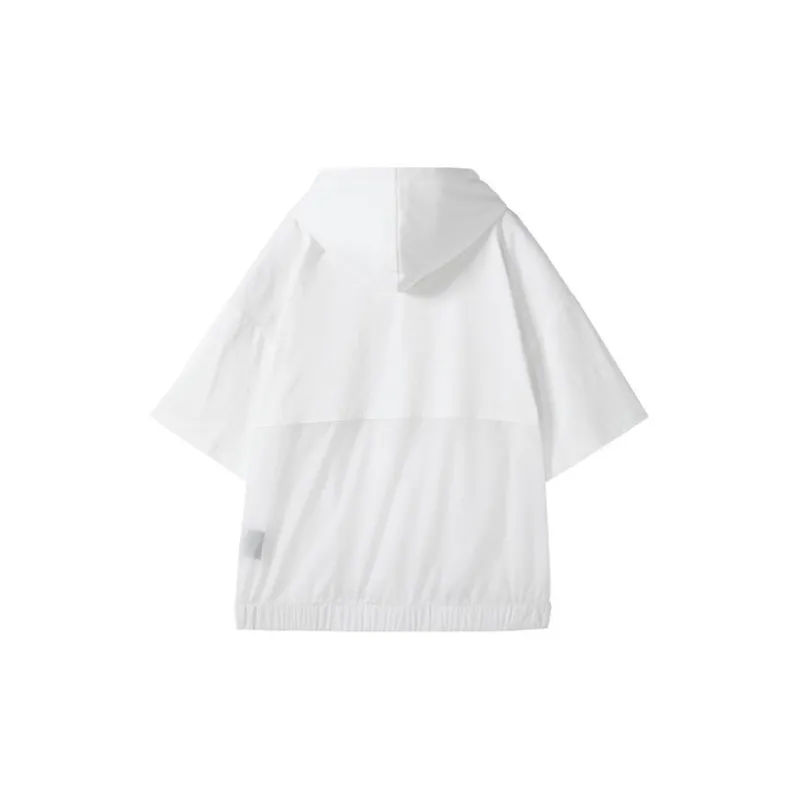 NORVINCY Breathable Solid Color 100% Cotton Elbow Length Sleeved T Shirt Unisex-5