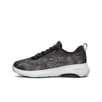 Skechers Go Run Viz Tech Cushioning Anti-Slip And Wear-Resistant Mid-Top Running Shoes Women's Black White