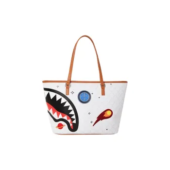 SPRAYGROUND PVC Tote Bag, Shopping Bag, Basket Bag, Handbag Medium Size Women's Raw White