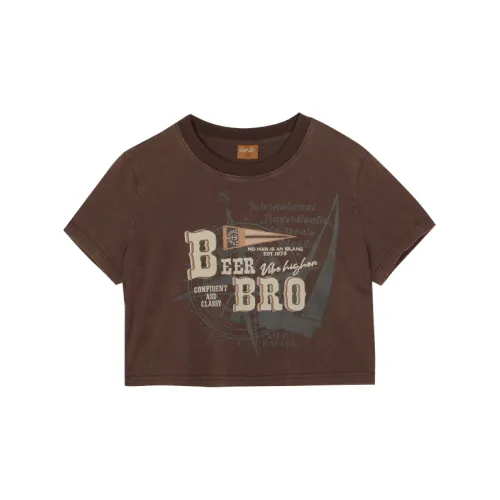 BEERBRO Crop Tops Women's Brown