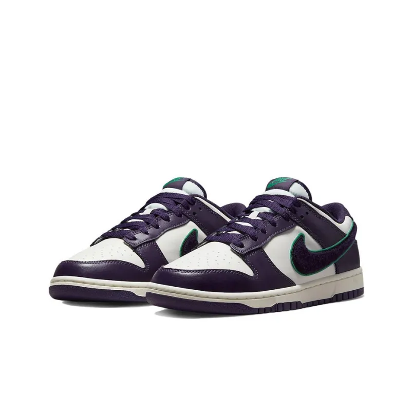 Nike Dunk Low Chenille Swoosh Sail Grand Purple-2