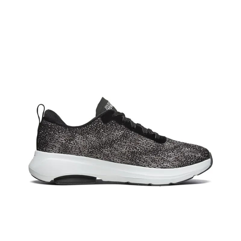 Skechers Go Run Viz Tech Cushioning Anti-Slip And Wear-Resistant Mid-Top Running Shoes Women's Black White-1