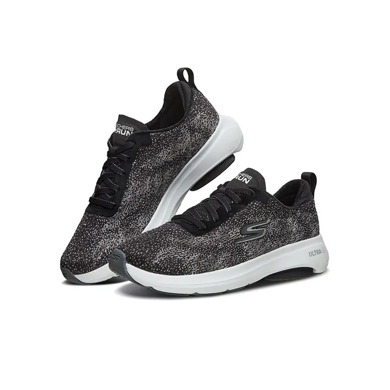 Skechers Go Run Viz Tech Cushioning Anti-Slip And Wear-Resistant Mid-Top Running Shoes Women's Black White-2
