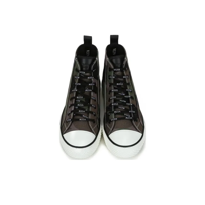 Valentino Giggies High Top Stylish Skateboarding Shoes Men's Army Green-3