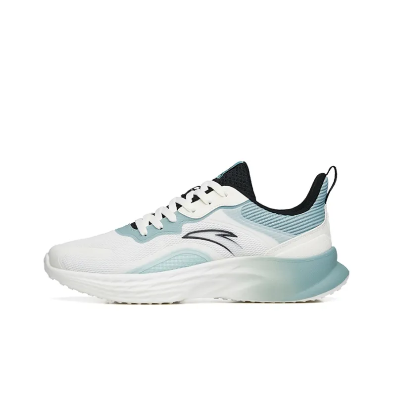 Anta Running Collection Cushioning Breathable Abrasion Resistant Slip Resistant Low Top Running Shoes Men's White Blue-0