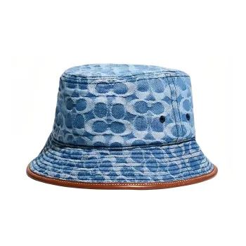 COACH Cotton, Polyester, Leather Bucket Hats Men's