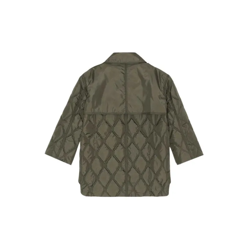 GANNI Quilt Midi Jacket 'Kalamata'-1