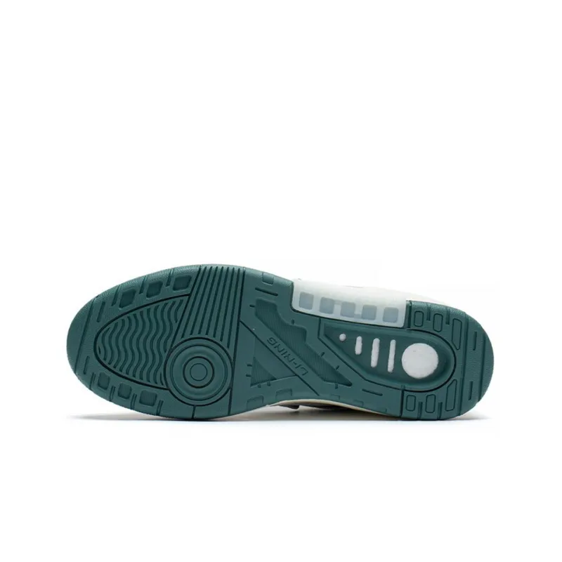 LiNing RSR 101 Slip Resistant, Abrasion Resistant, Lightweight Low Top Skateboard Shoes Men's White Gray Green-4