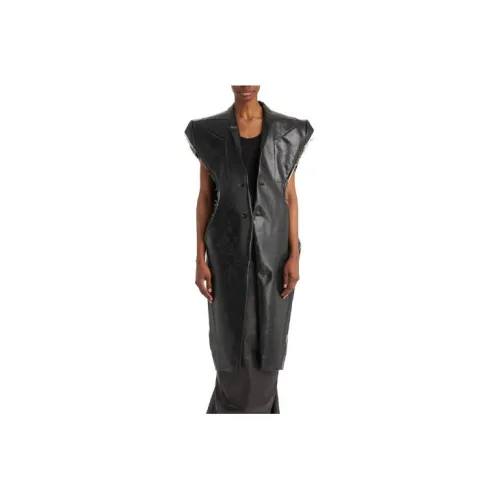 RICK OWENS Leather Jackets Women's Black