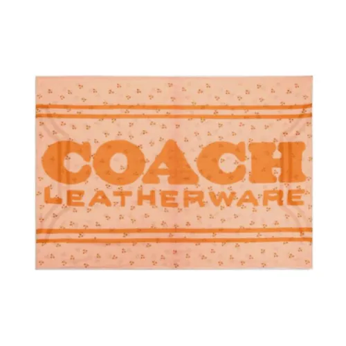 COACH Silk Scarf Women's Orange