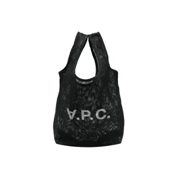 A.P.C Logo Printed Shopping Tote Bag