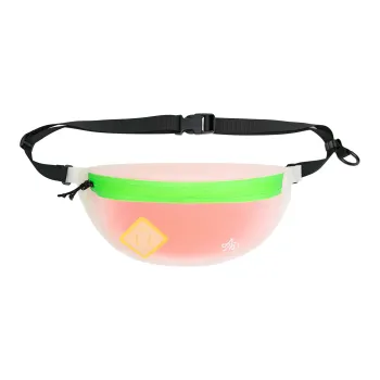 The MAD HATcher Polyurethane Shoulder Bag, Fanny Pack Regular Unisex Transparent/Black