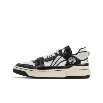 LiNing Rookie Anti Slip Wear Resistant Low Top Skateboard Shoes Women's Black White
