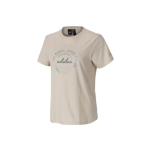 Adidas T-Shirts Women's Light Beige