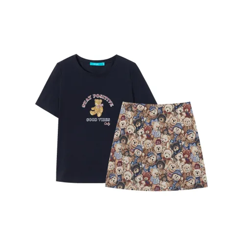 I'M ONE Two Piece Skirt Sets Women's