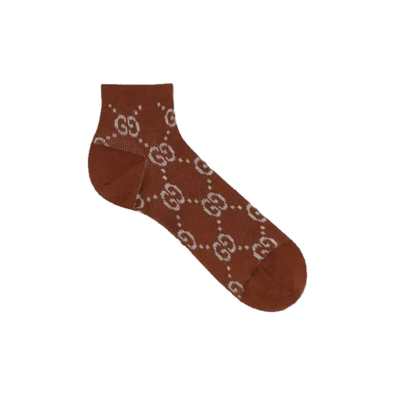 GUCCI Ankle Socks Women's 1 Pack Brown-2