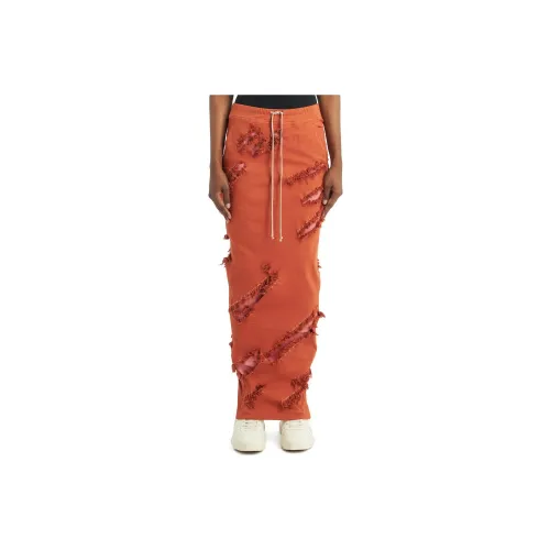 Rick Owens DRKSHDW Casual Long Skirts Women's Orange