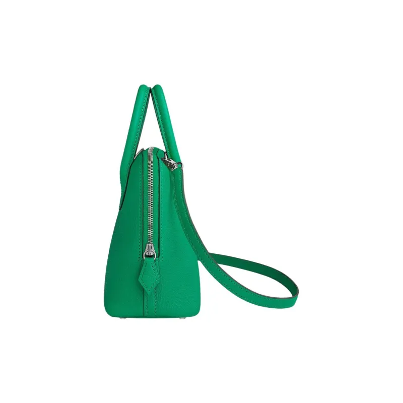 HERMES Bolide Goatskin Bowling Bag Shoulder Bag Crossbody Bag Handbag Mini Women's 6W Menthe Mint Green-1