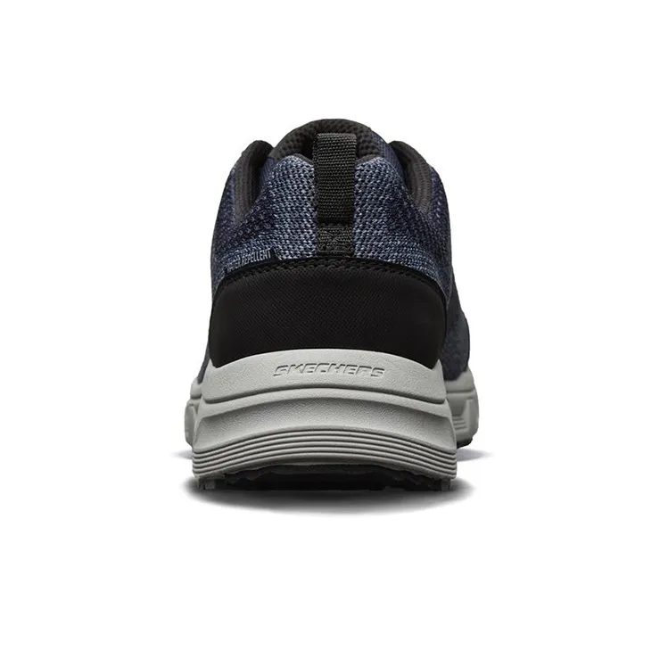 Skechers Low Top Lace Up Cushioning Anti-Slip And Wear-Resistant Low-Top Casual Shoes Men's Blue Black-3
