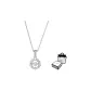 Heart Zircon Necklace-Silver