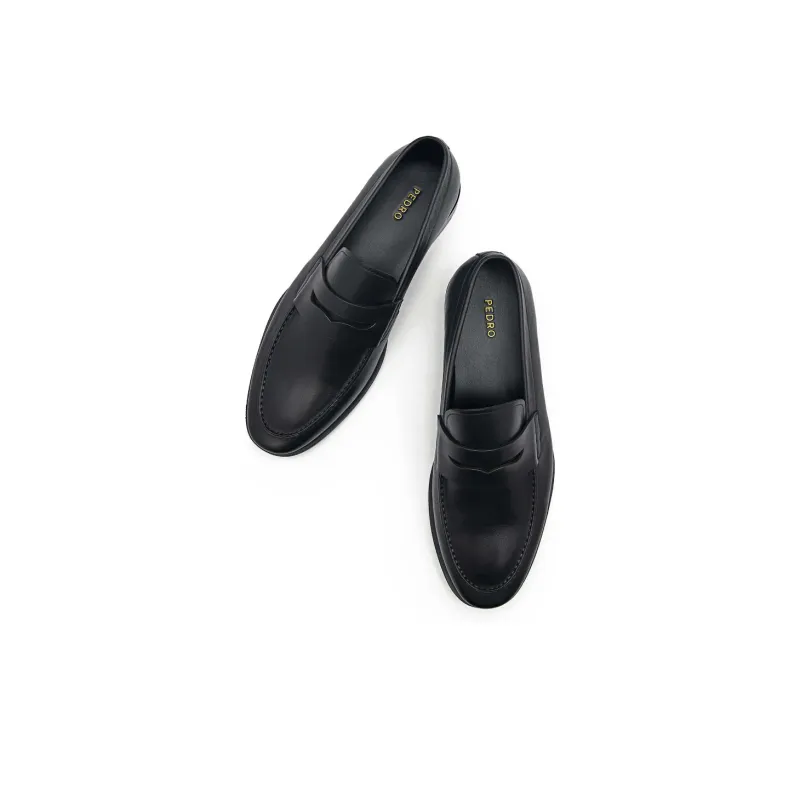 PEDRO Dress Shoes Men Low Top Black/Dark Umber-3